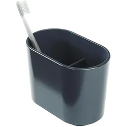 Umbra Zahnputzbecher Step, Zahnbürstenhalter, Make-Up Accessoires Organizer, 3 Fächer, Melamin, Denim Blau, 023836-1191
