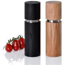 AdHoc Textura Gewürzmühlen Set 20 cm Schwarz/Weiß unbefüllt