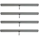 Seitenwand Für Pergola Hhg 263, 4er-set Pavillon Rollo Ersatzseitenwand, Stoff/textil Sturmfest 3x3m Anthrazit