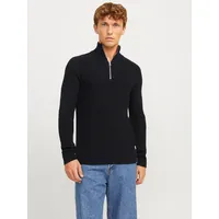 JACK & JONES JACK&JONES »JJPANNEL KNIT HALF ZIP AW24«, Black,