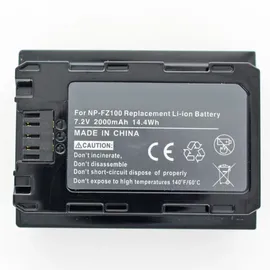 AccuCell 2 Stück Akku passend für den Sony NP-FZ100 Akku Sony A7 Mark 3, A7R Mark 3, Alpha a7 III, Alpha a7R III, Alpha A9, ILCE-7M3, ILCE-7M3K, ILCE-7RM3