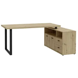 XORA Eckschreibtisch GOLDSBORO - B/H/T ca. 124,20x74,10x181,50