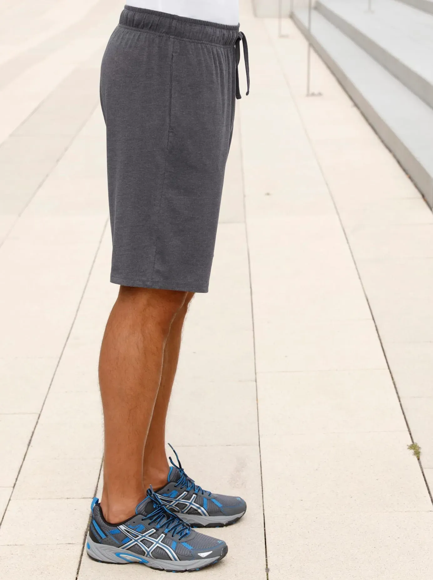 Bermudas CLASSIC, Herren, Gr. 56/58, Normalgrößen, blau (marine, anthrazit, meliert), 100% Baumwolle, Doppelpack-Farbe anthrazit-meliert:40% Polyester, 60% Baumwolle, Doppelpack-Farbe grau-meliert:10% Viskose, 90% Baumwolle, unifarben, kurz, Hosen Bermudas