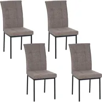 Hti-Living Stuhl Matthew Hellbraun 4er-Set