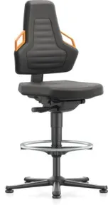 bimos Nexxit mit Fußring Supertec-Polster Grifffarbe orange Sitzhöhe 570-820 mm