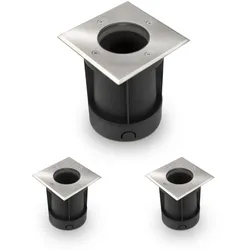 LED Bodeneinbaustrahler eckig Edelstahl 230V IP67 - Leuchtmittel: Ohne - Anzahl:...