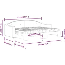 vidaXL Tagesbett 80 x 200 cm Schwarz