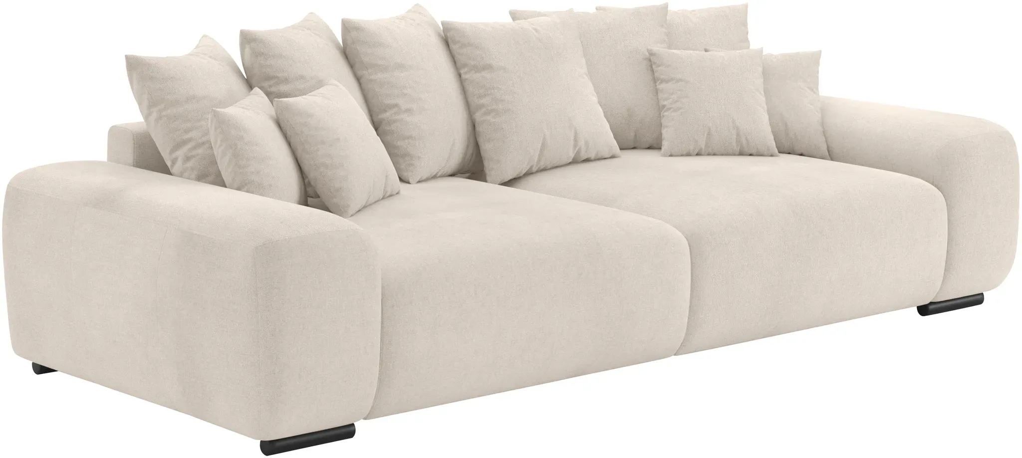 Big-Sofa HOME AFFAIRE "Sundance II" Sofas Gr. B/H/T: 310cm x 92cm x 141cm, Microfaser, beige (novaclean avanti 4 ecru) Dauerschläfer