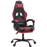 vidaXL Gaming-Stuhl mit Fußstütze Schwarz & Rot