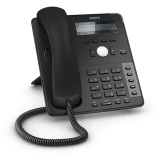 Snom D715 Global Desk Telephone (5 konfigurierbare LED-Funktionstasten, vierzeiliges S / W-Display mit Hintergrundbeleuchtung, XML-Minibrowser), Schwarz, 00004039