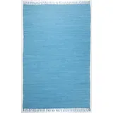 TEPGO Dream Cotton Handwebteppich 160 x 230 cm Türkis