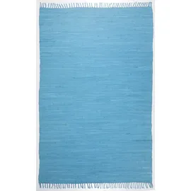 TEPGO Dream Cotton Handwebteppich 160 x 230 cm Türkis