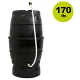 Yerd Regenfass 170 l Schwarz