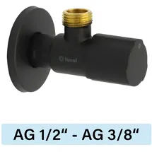 Tucai Eckventil Tucai TMM C850 Premium AG/AG 1/2`-3/8` schwarz matt