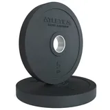 ATLETICA Hantelscheiben Rubber Plates, Paar, Edelstahl Ring, 50mm, 10 kg