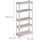 Relaxdays Schwerlastregal verzinkter Stahl 150 x 70 x 30 cm Natur/Silber