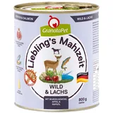 GranataPet 6 x 800g Wild & Lachs Granatapet Liebling's Mahlzeit Hundefutter nass