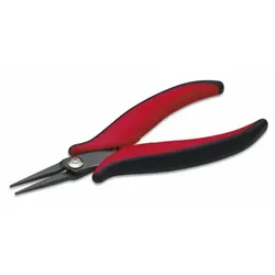 Mikro-Elektronik-Spitzzange, Backen gerade, gezahnt, 1,2mm breit, Länge 1