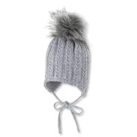 Sterntaler Strickmütze silber mel., 47 cm