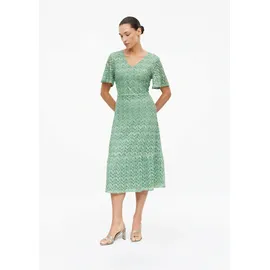 s.Oliver Midikleid Ajourmuster Grün L