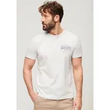 Superdry T-Shirt »CLASSIC VL HERITAGE CHEST TEE«, Gr. XL, Flake grey marl) , 18665607-XL