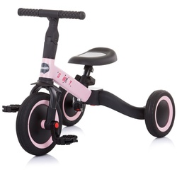Chipolino Dreirad Smarty 2 in 1 Laufrad Gummireifen umbaubar Pedale verstellbar rosa