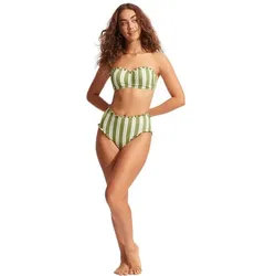 SEAFOLLY Damen Bikinihose Cabana High Waisted Pant, OliveGreen, 40
