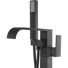 Beliani NIAGARA Wannenarmatur Messing Schwarz Matt