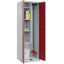 Californian Products Classic Plus Putzmittelschrank 60 x 50 x 185 cm rot/lichtgrau