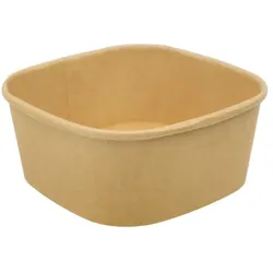 MONOUSO - Verpackung Quadratische aus Kraftkarton 500ml 13x13x5,6cm (50 Stück)