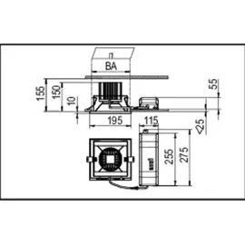 Ridi Einbauleuchte 23 W Weiß/Stahl (0331377//377)