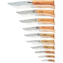 OPINEL Messer Carbon & INOX Stahl No 02 bis No 12 - Taschenmesser Klappmesser Größe: No.10, Material: INOX (rostfrei)