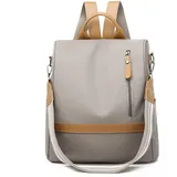 NICOLE & DORIS Damen Casual Rucksack Wasserdichter Rucksack für Frauen Reise Rucksack Anti Diebstahl Schulrucksack Stylische Schultasche Elegant Khaki