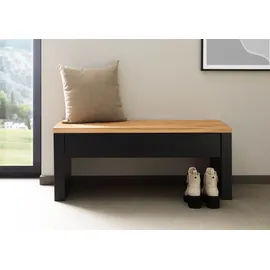 MASSIVMOEBEL24.DE Sitzbank Wildeiche Natur lackiert/geölt 110 x 42 x 45 cm
