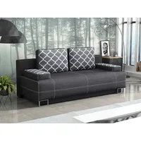 MIRJAN24 Schlafsofa Optima, mit Bettkasten und Schlaffunktion, Schlafcouch mit Metallfüße grau
