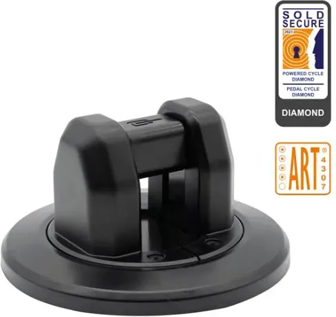 Hiplok A1000, ancrage au mur/au sol - Noir