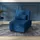 Homcom Schlafsessel 3-in-1 Polyester 104 x 81 x 65,5 cm Blau mit verstellbarer Rückenlehne