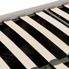 Beliani Polsterbett Hellgrau Textil, 180x200 cm