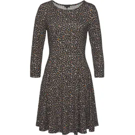 LAURA SCOTT Jerseykleid, mit modischem Allover-Print, Gr. 46, N-Gr, schwarz-bunt-gemustert (jerseykleid aus nachhaltigem material)) , 54788637-46 N-Gr