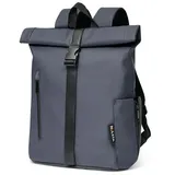 NULSTA Rucksack Rolltop-Rucksack, Wasserdicht, Unisex, Rucksack Wasserdicht, Freizeitrucksack, Arbeitsrucksack Schulrucksack blau