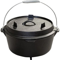 pott & flamme Dutch Oven | Feuertopf 6 qt mit Füßen Schmor-Topf