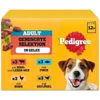 PEDIGREE Hundefutter Portionsbeutel Chunks in Gelee Adult 4 x 12 x 100 g