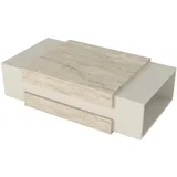 moebel17 Couchtisch Nora Beige Granit Optik
