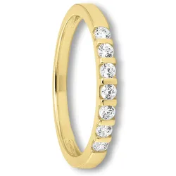 Goldring ONE ELEMENT "Zirkonia Ring aus 333 Gelbgold" Gr. 51, gold, Fingerringe, Damen, 51,mit Zirkonia, Gelbgold 333, Damen Gold Schmuck