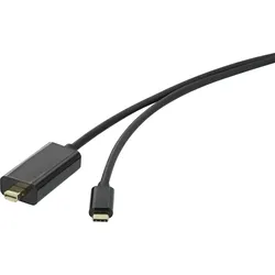 Renkforce USB-C® / Mini-DisplayPort Adapterkabel USB-C® Stecker, Mini DisplayPort Stecker 5.00 m Sch