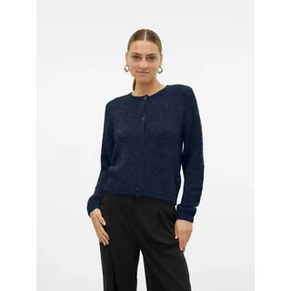 Vero Moda Strickjacke »VMNOVAH LS O-NECK BUTTON CARDI GA NOOS«, blau