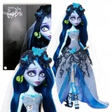 Mattel Monster High Skullector Emily Puppe – Gnijąca Panna Młoda Sammler-Edition (Corpse Bride) mit Ständer & Zertifikat