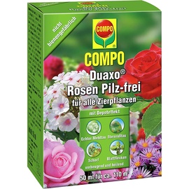 Compo Duaxo Rosen Pilz-frei, Bekämpfung von Pilzkrankheiten an Allen Zierpflanzen, Konzentrat inkl. Messbecher, 50 ml
