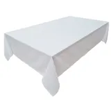 Hochwertige Tischdecke Tischwäsche aus 100% Baumwolle Kollektion Konzept, Farbe & Größe wählbar (Tischdecke - Rund Ø 120cm, Weiß)