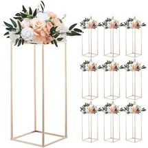 Vevor Hochzeitsblumenständer 25 x 25 x 60 cm Roségold